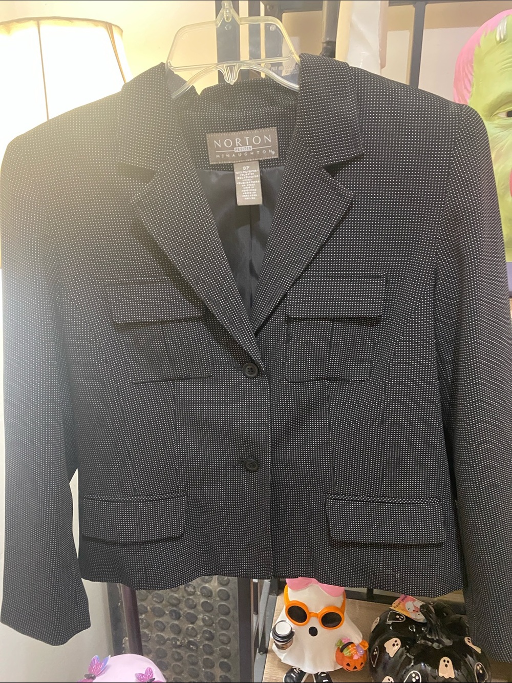 Norton McNaughton Black Microdot Blazer Jacket